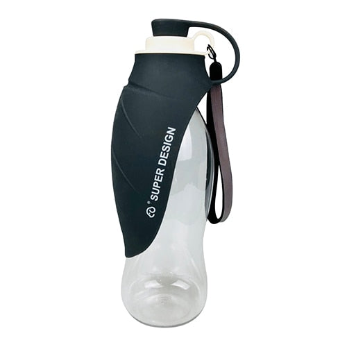 Pet Water Bottle with Silicone Bowl - 580ml